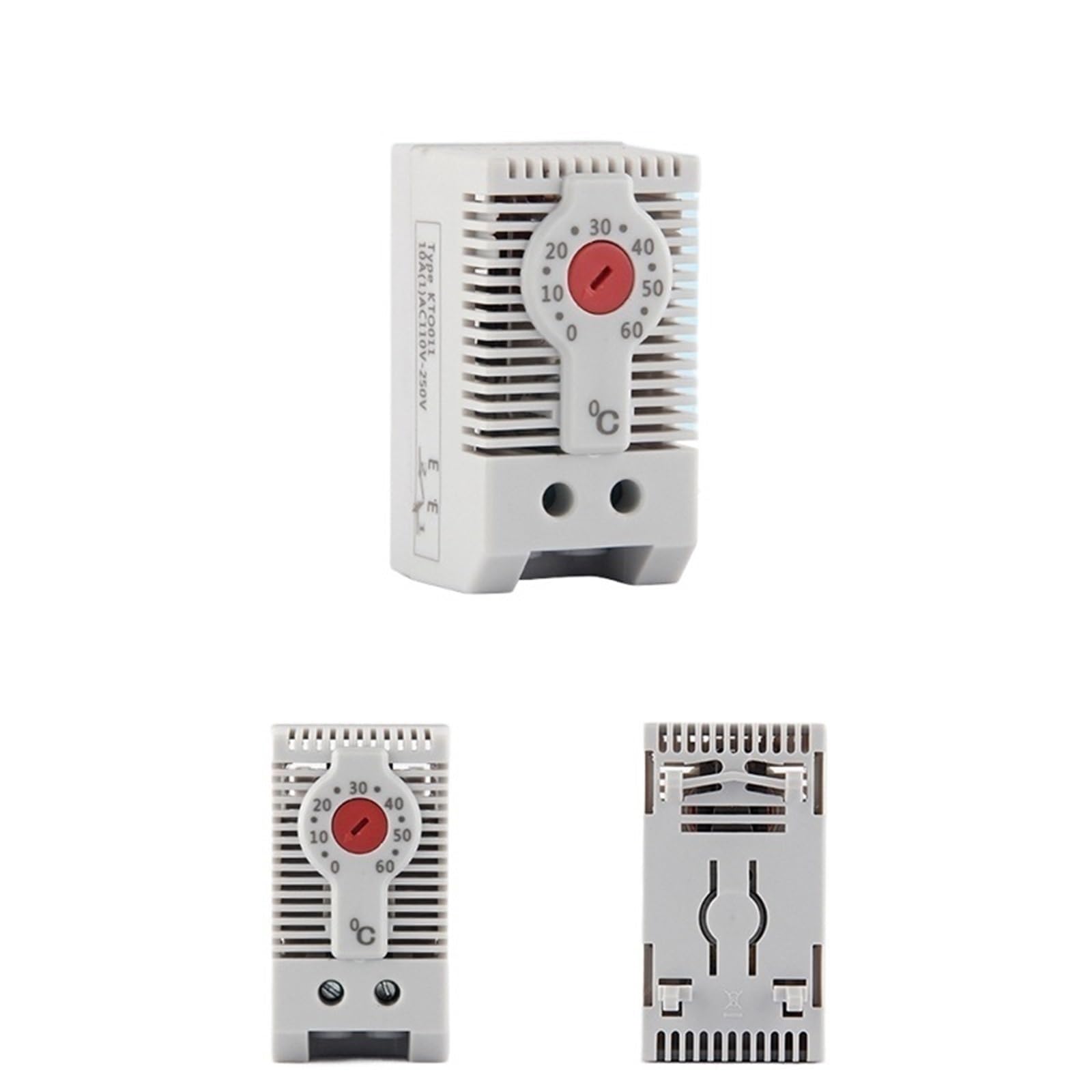 2 pezzi KTO011 normalmente chiuso regolatore di temperatura meccanico regolabile termostato for armadio guida DIN, for uso riscaldamento