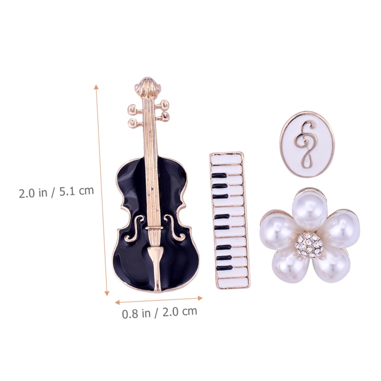 Healvian Spilla Violino Set Pins Per Accessori Musicali Per Abbigliamento Per E