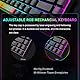 Lexonelec MK14-65 Percent Kompakt Pc Mac Gaming Maus Und Tastatur Set Mit Kabel RGB Handballenauflage Typ C Gamer Tastaturen Ergonomische 12000 DPI Beleuchtung Led Maus - Roter Schalter