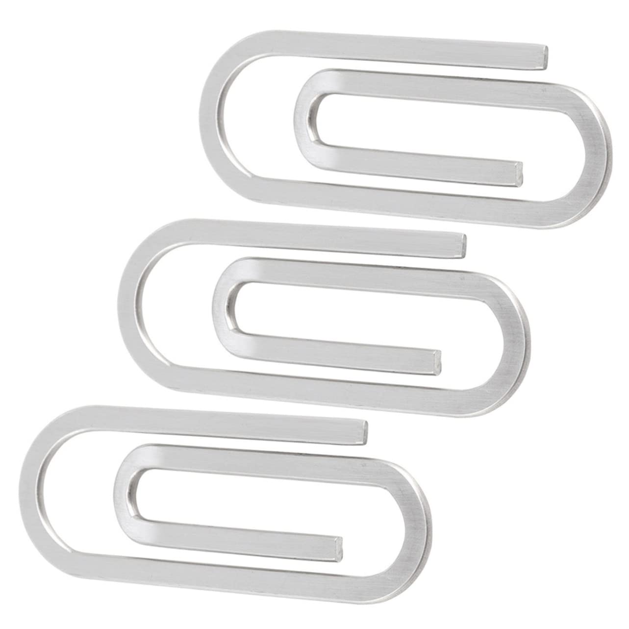 DOITOOL 5 Set Fermacarte Inossidabile Clip Per Documenti E Fermasoldi Pratici E Resistenti Per Ufficio E Casa 3 Pezzi * 5