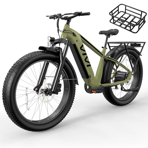 Image of Vivi ACE01 Electric Bike for Adults,26 inch x 4.0 Fat Tire Ebike,1500W Peak Motor Torque Sensor Electric Mountain Bike, 25+ Top MPH Electric Bicycle with 48V 15AH Battery, Hydraulic Brake, SGS UL2849