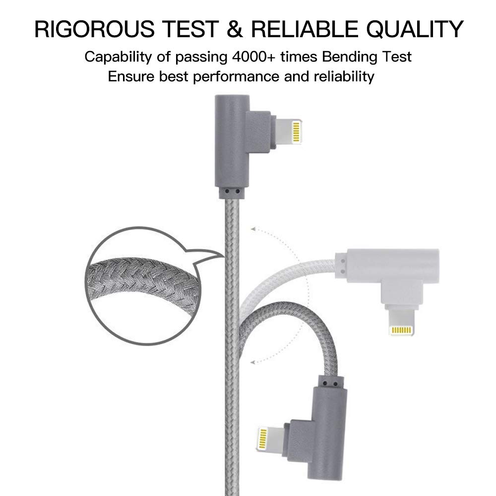 Buу 1 gеt 1 🔥 90 Degree Lightning Cable Right Angle iPhone Charging Cord 3 Pack 10FT Nylon Braided USB Fast Charging for iPhone 13/13 Pro Max/13 Mini/12/11/ XS/Max/XR/X/8P/8/7/7P/6/5(Gray) Suреr Sаlе 🛒 90 Degree Lightning Cable Right Angle iPhone Charging Cord 3 Pack 10FT Nylon Braided USB Fast Charging for iPhone 13/13 Pro Max/13 Mini/12/11/ XS/Max/XR/X/8P/8/7/7P/6/5(Gray)