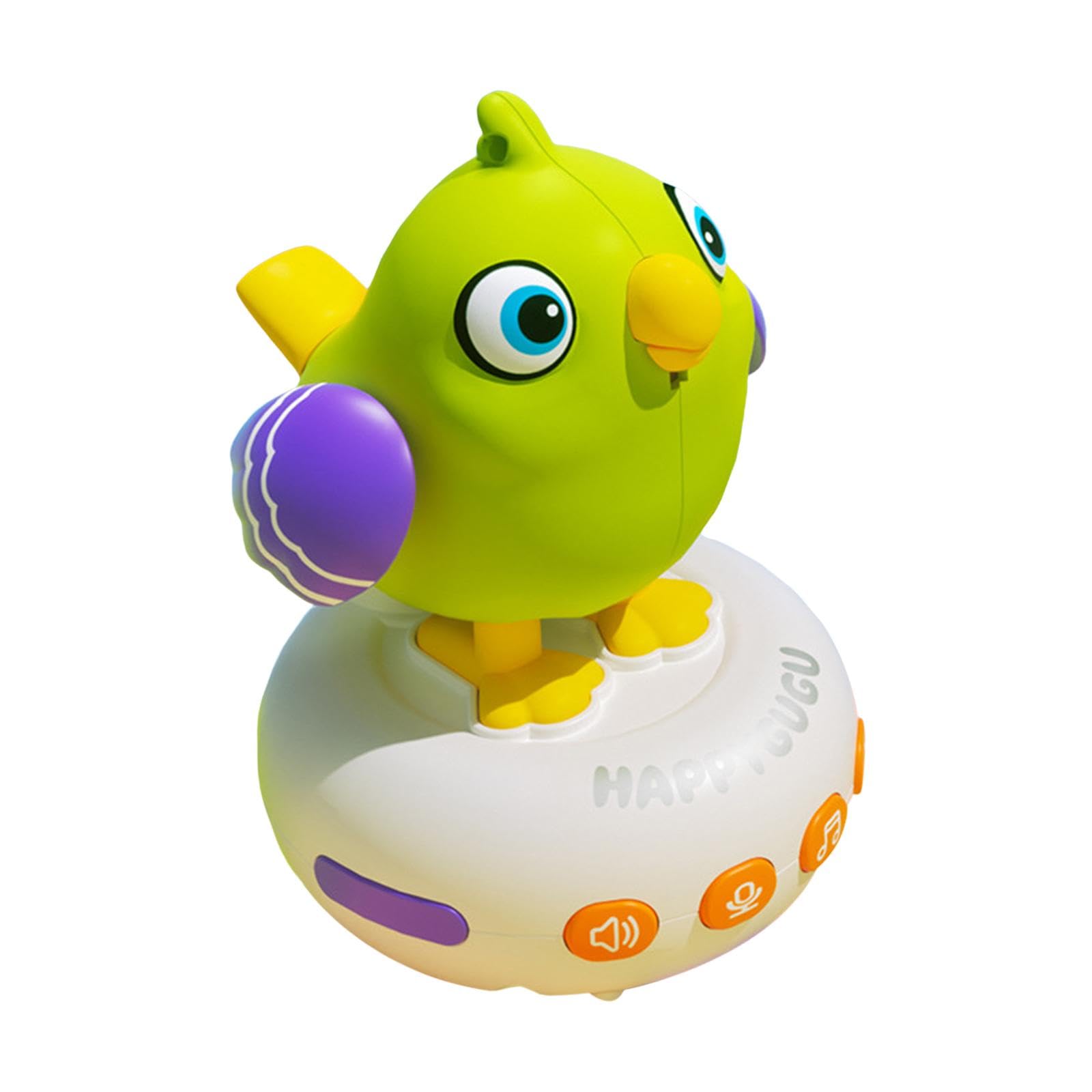 Sharplace Reloj de Juguete para Niños, Reloj de Juguete Musical con Forma de Pájaro para Niños, Silbato de Juguete con Carga USB para Niños, Reloj Electrónico C, Verde