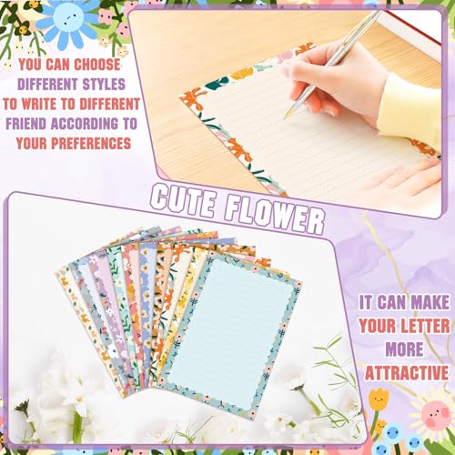 Image of TaoBary 160 Pcs Kawaii Stationery Paper and Envelopes Set, 5.5 x 8.25''