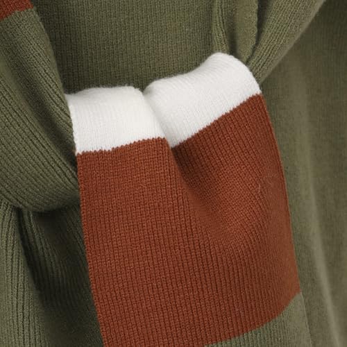 Women's Color-Block Knitted Shawl Wrap Lightweight Warm Shoulder Cape Accessories Knotted Cover-up for All Seasons3