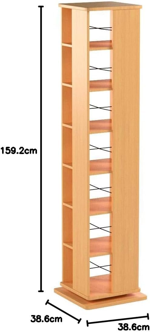 Amazon｜ラック コミック 回転 7 段 幅 38.6× 奥行 38.6× 高さ 159.2