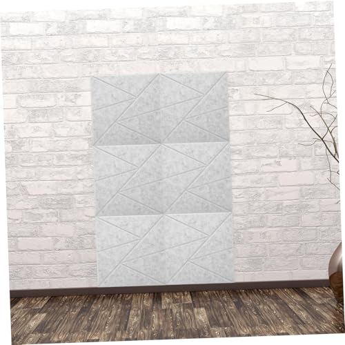 KESYOO 6pcs paneles acústicos autoadhesivos de alta densidad para reducción de ruido en paredes, espuma insonorizante para casa y oficina, negro, aislamiento acústico para sala de juegos y estudio de grabación miniatura 7