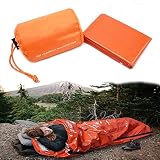AONAT Notfall Überleben Schlafsack,Survival Biwak Sack Erste Hilfe Rettungsdecken Wasserdicht Notfalldecke Ultraleicht Hitzeabweisend Kälteschutz für Outdoor Camping Wandern Kälteschutz Rettungszelt