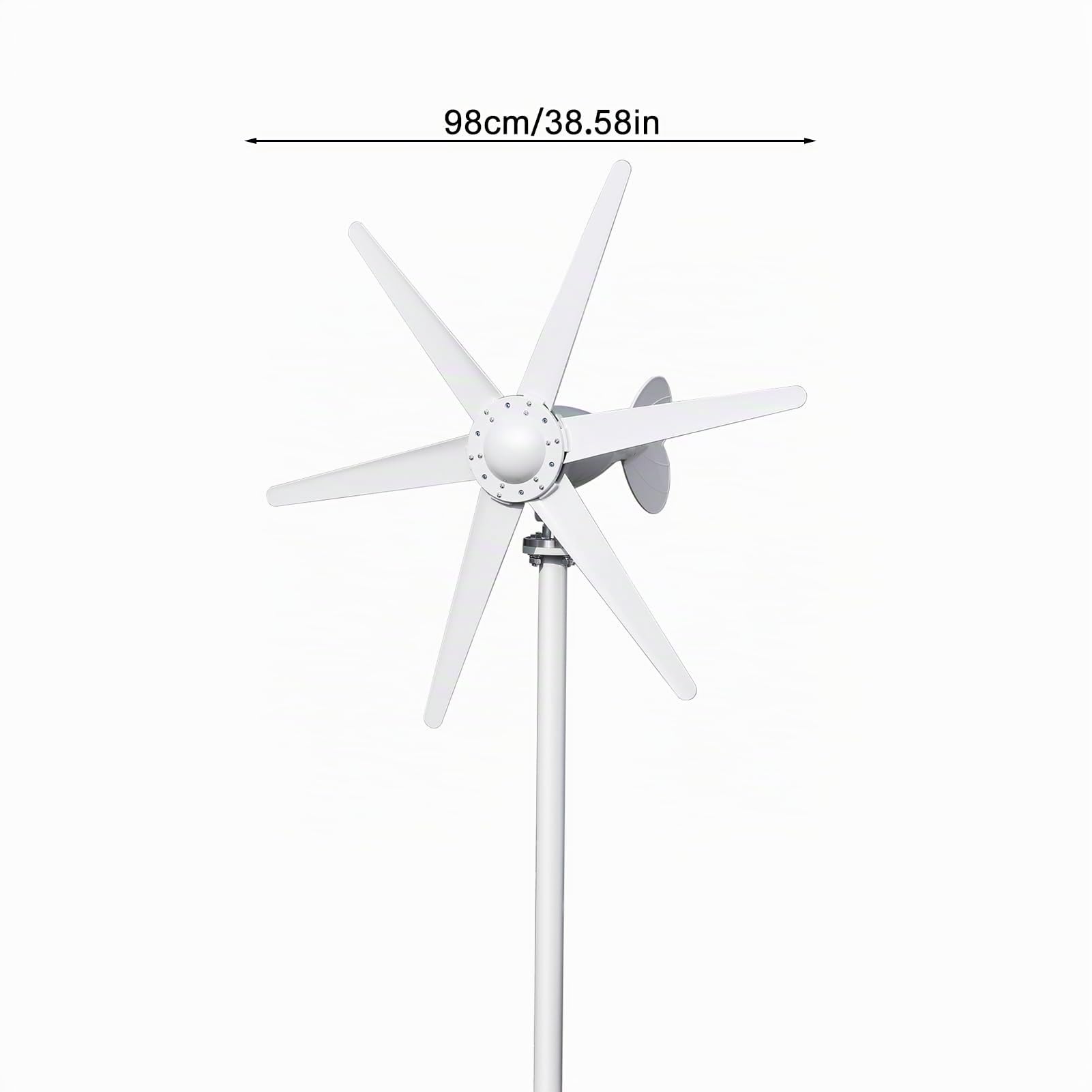 Kit generador de turbinas eólicas (800 W, 12/24 V, 6 cuchillas, equipo de generación eléctrica electromagnética para terraza, marina, autocaravana, cabaña, boa