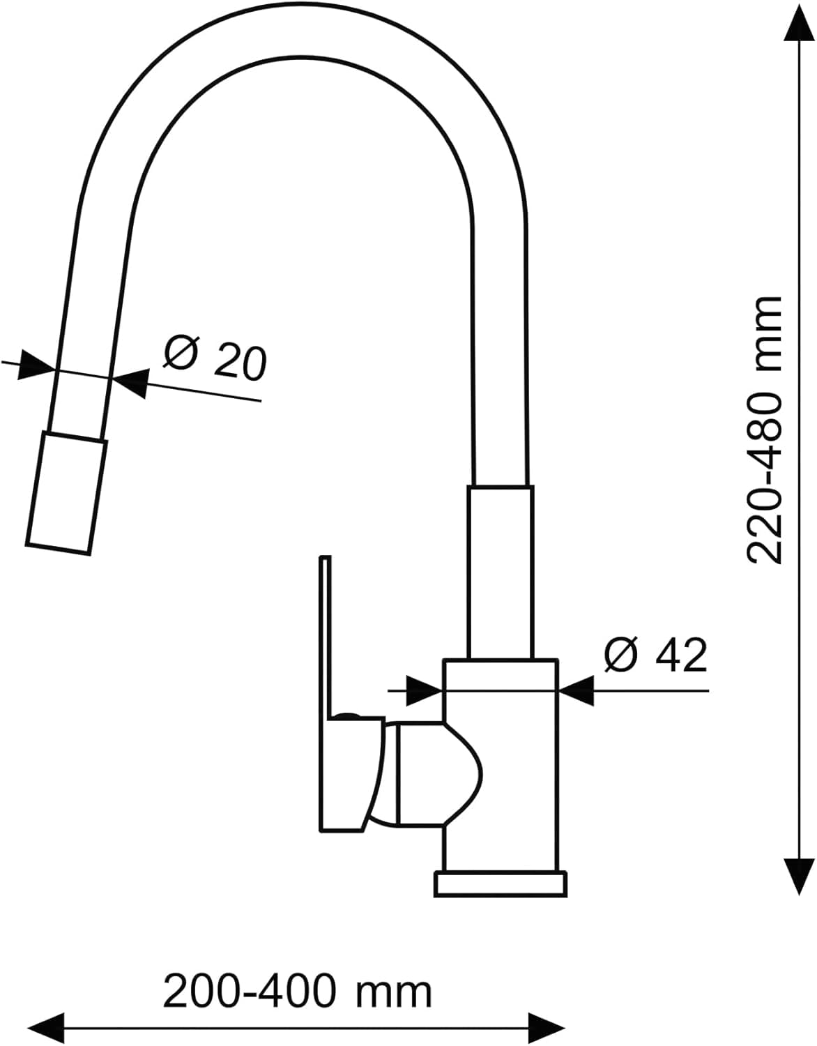 Ausgussbecken mit Mischbatterie undPlatz für Seifenspender Garage Keller Werkstatt und Waschküche - Universal Waschtrog mit Siphon - Waschbecken Wandmontage - 42x34x24 cm - Weiß - Granitan
