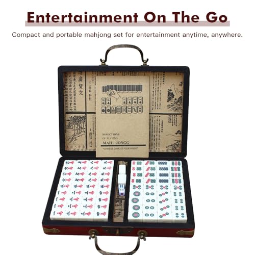 Set de Mahjong Chino Numerado con 144 Fichas y Caja Portátil miniatura 7