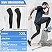 CACASO 3 Pairs Leg Sleeves,Full Length Leg Compression Sleeve,Sports Leg Knee Sleeve with Anti Slip Silicone Strips