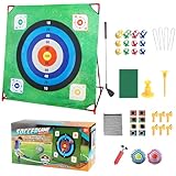 Golf-übungsset für Den Innen- Und Außenbereich mit 4-In-1-spielen – Putting-Chipping-Spiel für Kinder mit Zielscheibe mit 9 Feldern Und Fußballtor – Sportspielzeug für Den Garten Im Hinterhof
