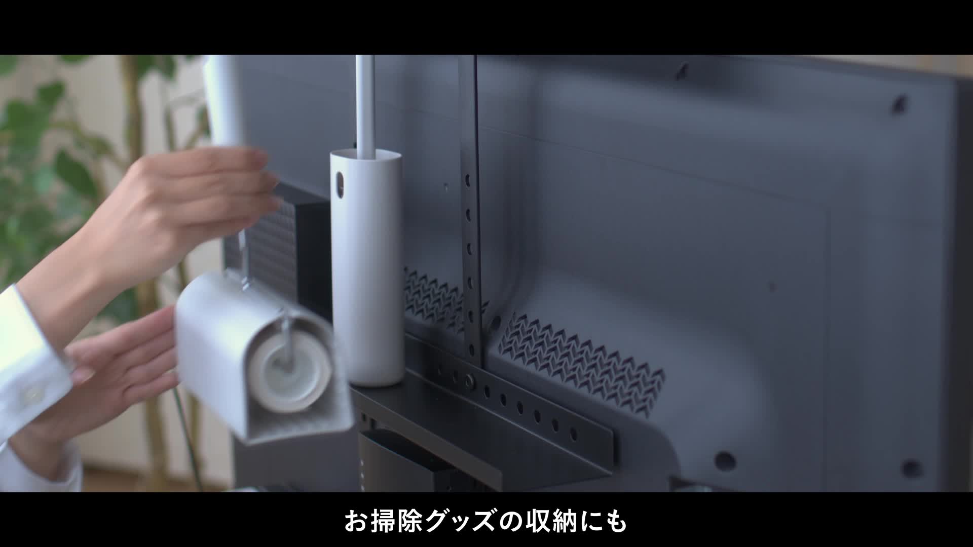 Amazon｜山崎実業(Yamazaki) テレビ上&裏ラック ワイド ブラック 約