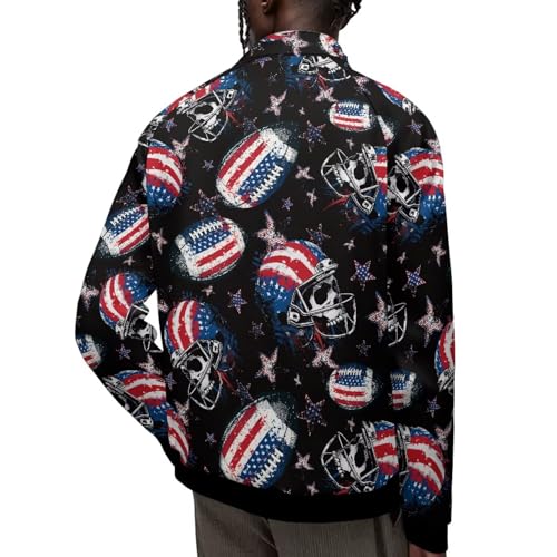 Image of Men's Lightweight Jackets Casual Full Zip Fleece Jacket Men Coats Fashion Long Sleeve Sweatshirt