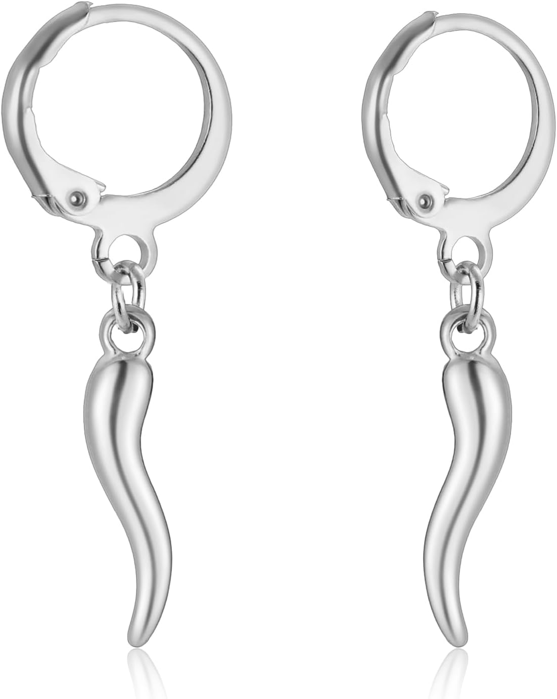 Amaxer Cornicello Italiaanse hoorn hanger ketting voor dames en heren, M, Roestvrij staal, rvs Amaxer Cornicello Italiaanse hoorn hanger ketting voor dames en heren, M, Roestvrij staal, rvs