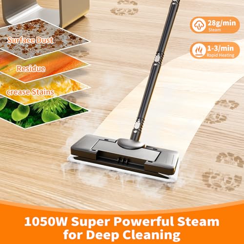 Steam Mop, Detachable Steam Cleaner 16-in-1 Lightweight Handheld Steamer for Hardwood Floors, Home, Tile,Wall Furniture, Clothes, Windows Cleaning by RENVADOLIX - Image 8