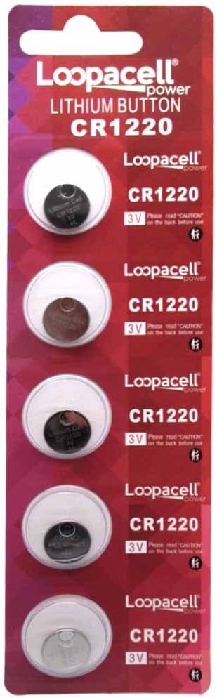 LOOPACELL 5 Button Cell Remote FOB Key KEYLESS CR1220 Batteries