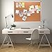 Amazon Basics Rectangular Bulletin Board, Cork Board for Wall, Vision Board for Classroom and Office, Aluminum Frame, 35
