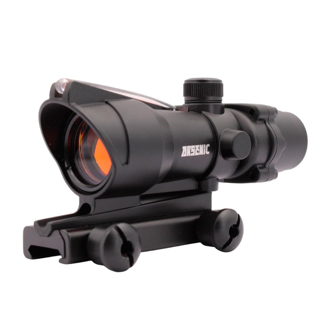 Arsenic Argon AS30GX Visor Red Dot 1x30, Fibra Óptica, Negro, Aluminio, Estilo ACOG, Montaje Picatinny, 30mm, para Airsoft