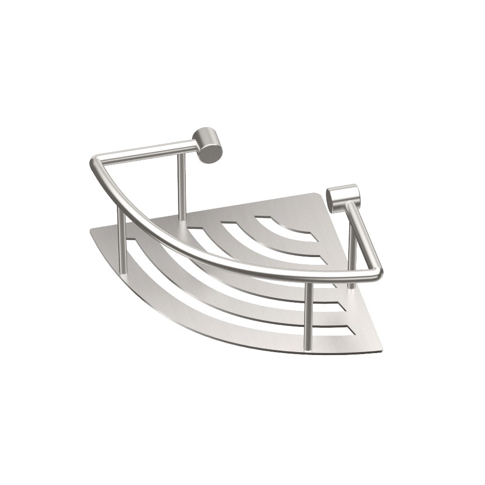 Gatco 1453 Elegant Corner Shelf Brushed 8