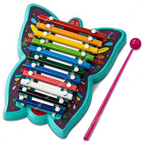 Image of Baybee Baby Musical Toy Xylophone Piano Set for Kids | Colorful Sound Keyboard Instrument for Early Learning, Motor Skills & Hand Eye Coordination | Educational Gift for Boys & Girls (Butterfly)