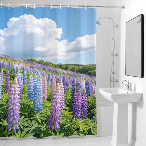 Rideau douche 200x240 cm imperméable polyester lavable avec œillets baignoire