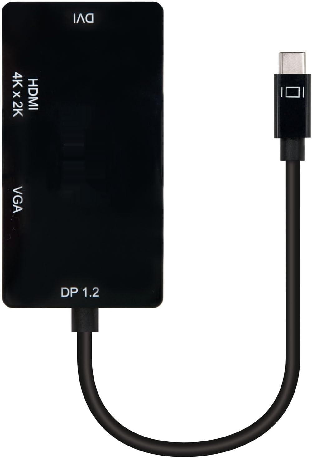 USB-C to VGA, DVI and HDMI 4K Converter 3 Ports 10cm Cable Compatible with USB-C Devices