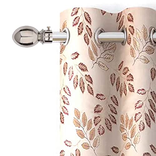 Image of FERIO Stainless Steel Curtain Bracket Knob for Door and Window Fitting for Bathroom and Kitchen for 1 Inch Rod Only Finals Set (2 Pack)