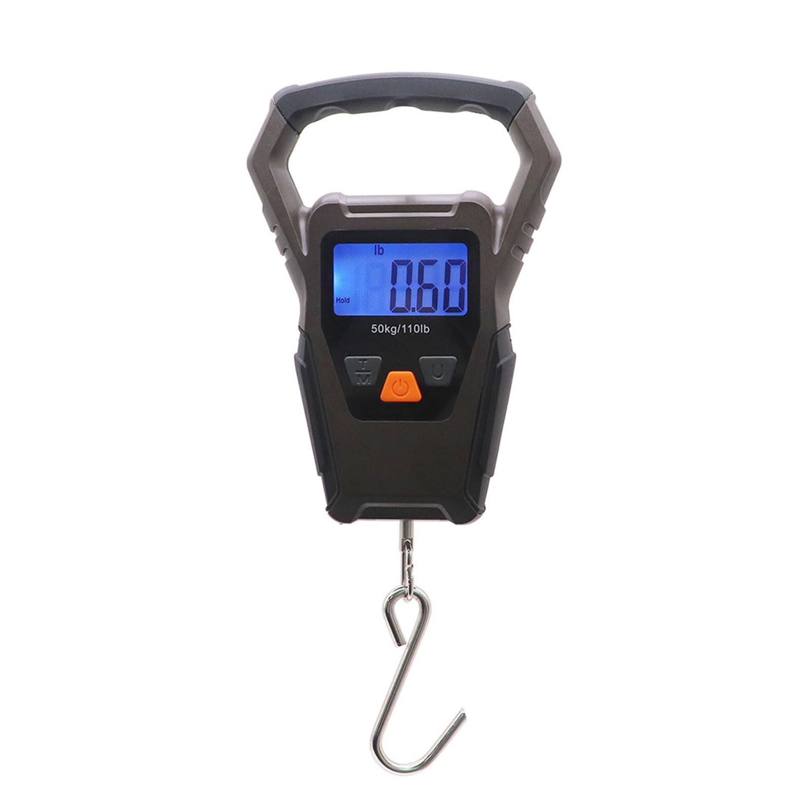 Kaeltsyn Brown Electronic Fishing Scales With Hook For Travel Lcd Backlit Digital Scale 110Lb / 50Kg Weight Waterproof Outdoor Waterproof