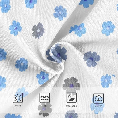 Designer Toddler Girls Underwear 2t Cotton Little Girl Panties Simple Flower Blue White Briefs Girls Undies3