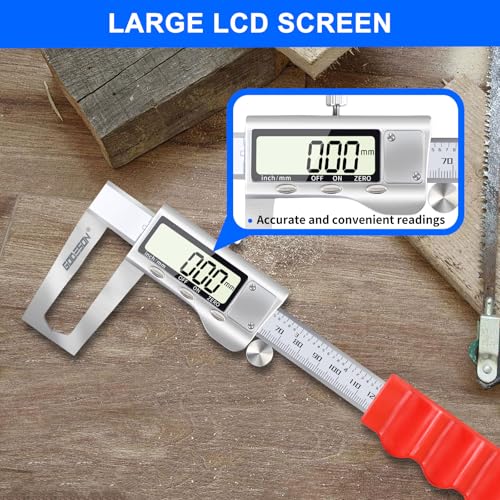 Image of GODESON Disc Brake Rotor Micrometer,Digital Caliper Measuring Tool for Disc Brake-6 Inch /150mm,Brake Measuring Tool wtih Caliper- Inch /Metric Conversion, Brake Caliper with Stainless Steel