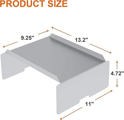 Miniatura 2 de BCA012 Difusor de deflector de calor, olla de quemadura de fuego de acero porcelánico e encendedor para Traeger, Camp Chef, Pit Boss y otras