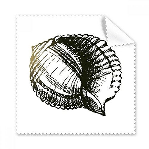 Chiffon de nettoyage pour lunettes noir pétoncle illustration vie marine
