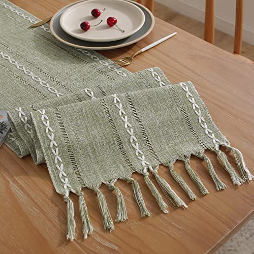 Yicorgard Farmhouse Table Runner Rustic Style 33 x 275 cm - Image 3