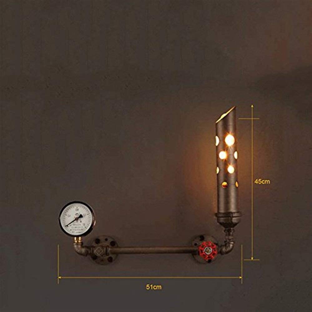 Luces de pared industriales vintage ajustables con enchufe E27 para iluminación retro de hogar 8