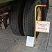 Vestil EALUM-7-HS Aluminum Wheel Chock with Handle and Sign 11-7/8 In. x 21-3/16 In. x 37-9/16 In. Silver/Yellow