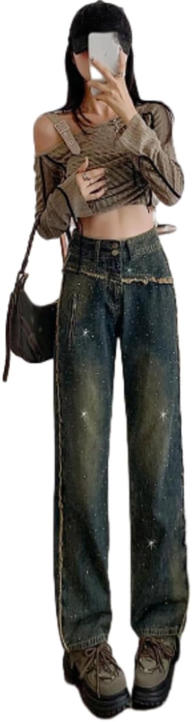 完売商品EPNKスタッズダメージデニムジャケット ブラウン Studs damage