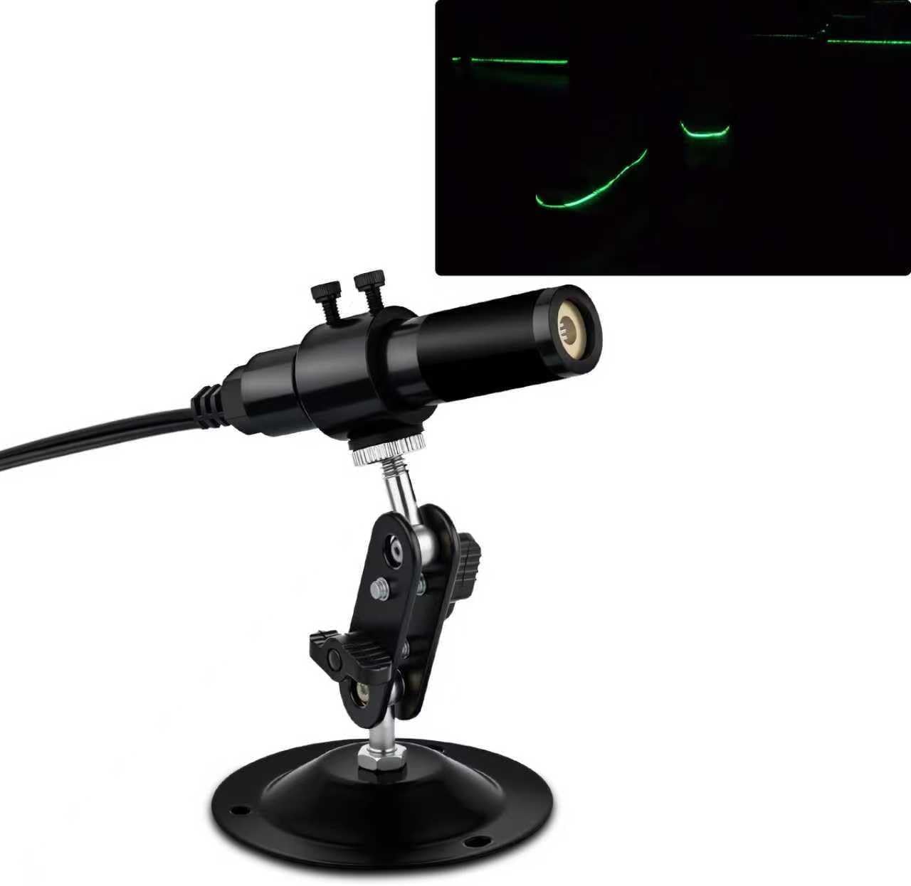 532nm Green Laser Line Projector for Christmas Party Decor Green Swamp Christmas Projector Lights Bubble Fog Machine Laser Portals for Pond Yard Decor Sawmill Woodworks Alignment