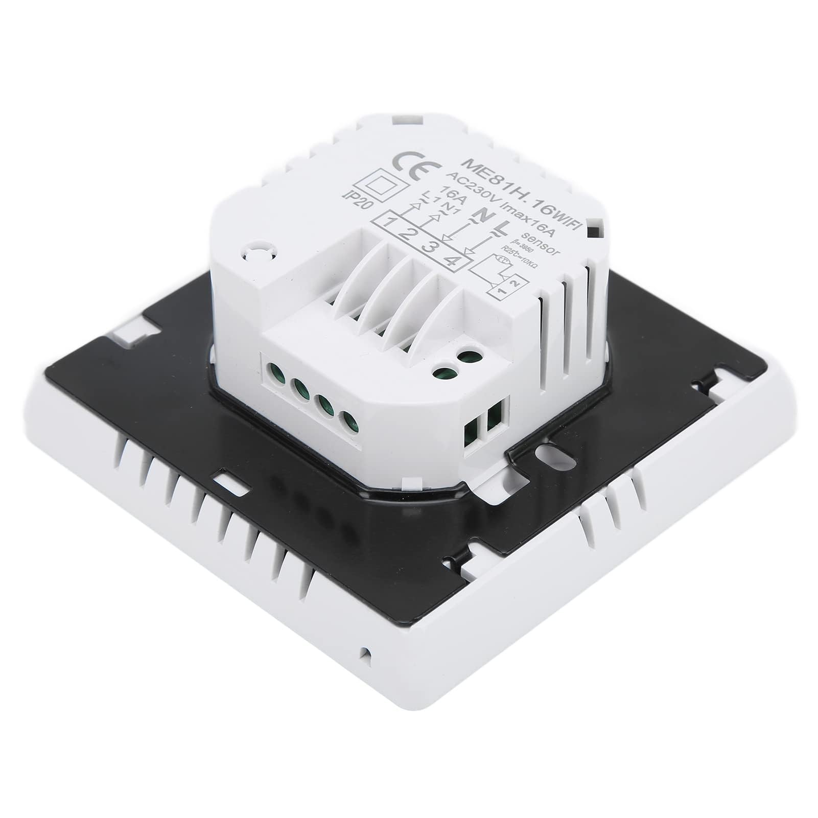 ME81H AC230V 50/60Hz Smart Thermostat 5~90℃ WIFI Intelligentes Thermostat LCD Touchscreen Wasser Fußbodenheizung Thermostat für Tuya(Weißer Hintergrund Weißer Knopf 16A)
