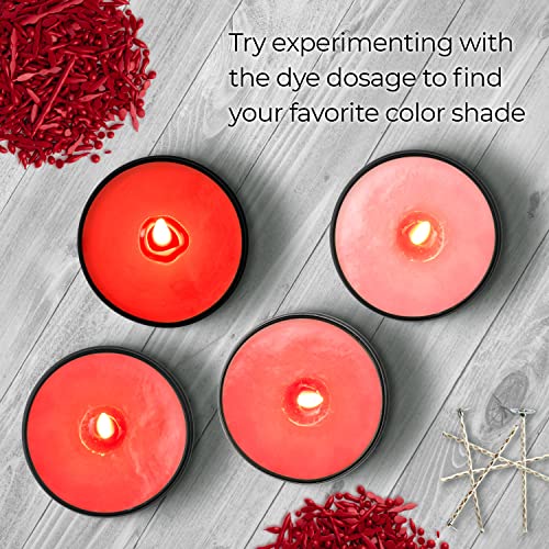 Image of Candle Shop - Red Color 2 oz- Dye Chips for Making Candles - Candle Wax Dye - A Great Choice of Colors