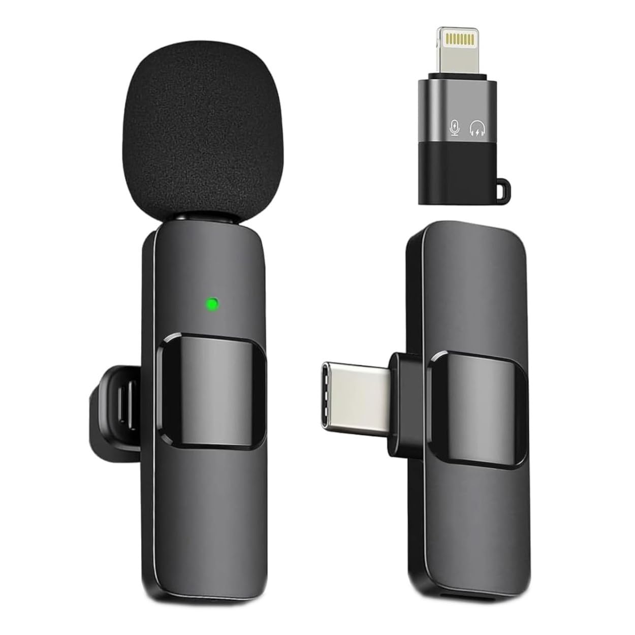 K-8 Wireless Microphone, Collar Microphone for Type-C Android & iOS Noise Canceling Mic for Reels, Makeup Videos, Vlogging, Clip-On for YouTube, Singing, Video Recording, Podcasting-picture-30