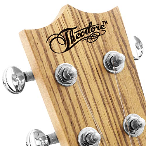 Theodore Ukulélé de concert – Ukulélé en bois zébré avec sac de transport, sangle, 3 médiators en feutre et cordes de… - Les Beatles, Paul McCartney, John Lennon, RIngo Starr, George Harrison Theodore Ukulélé de concert – Ukulélé en bois zébré avec sac de transport, sangle, 3 médiators en feutre et cordes de… – Image 4