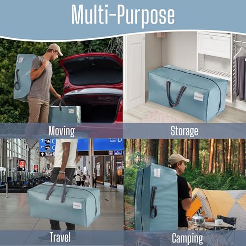 Image of VENO 6 Pack Heavy Duty Moving Bags with Backpack Straps, Zippers & Handles, Extra Large Packing Bags for College Dorm Essentials, Moving Supplies Alternative to Cardboard Moving Boxes
