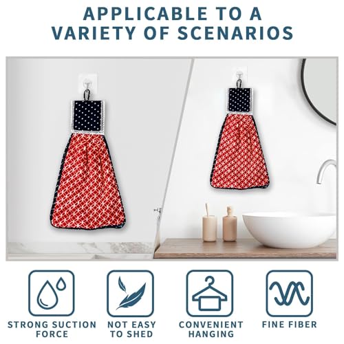 Image of Urbane Home Washbasin Hanging Napkin Circle Napkin for Bathroom Hand Towel for Kitchen with Ties Microfiber Pack of 3 Multi Color
