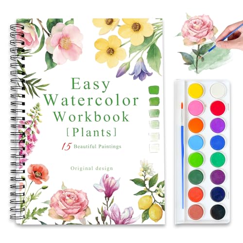 Watercolor Workbooks, 16 Colors Water Color Books...