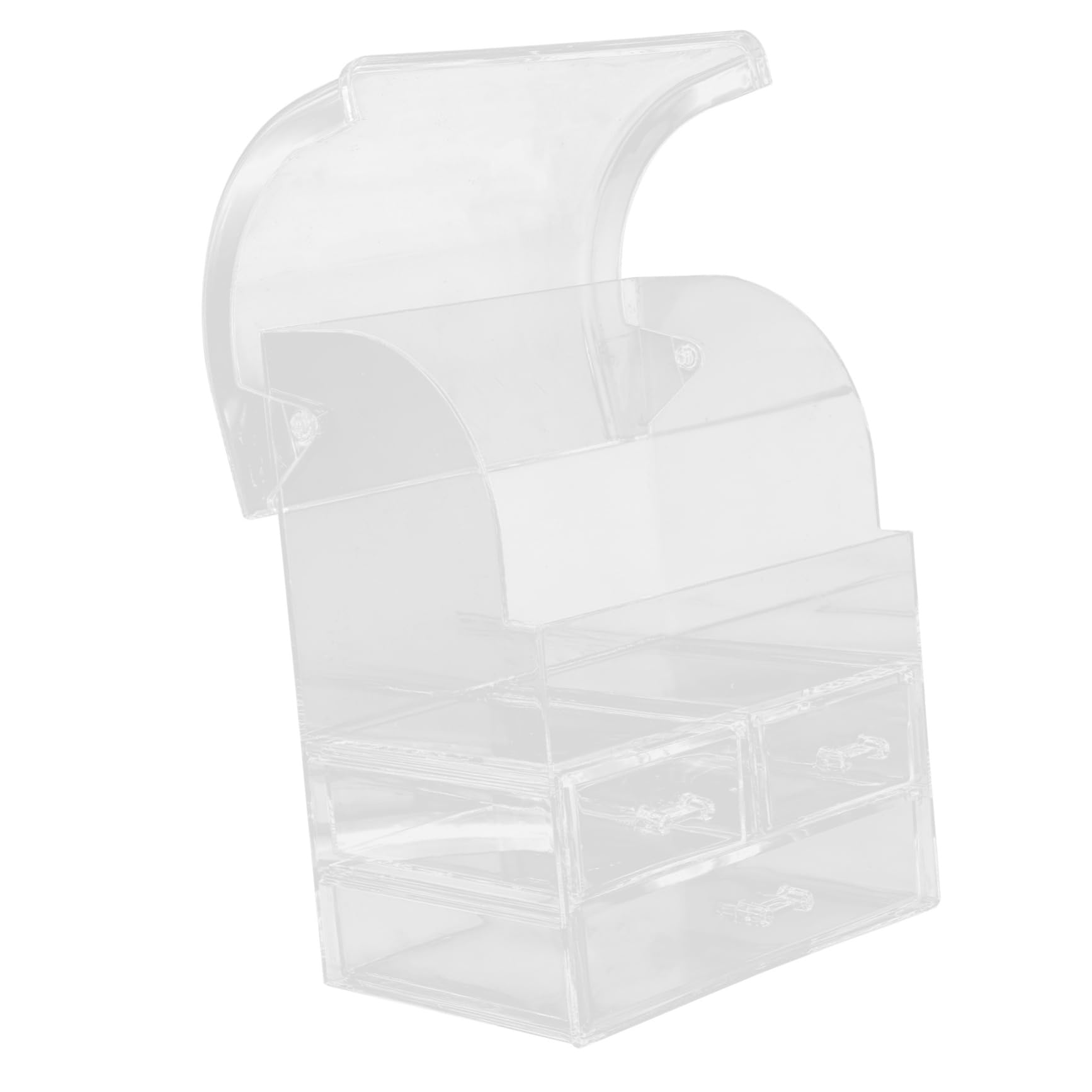 Ipetboom Organizzatore da Scrivania Cassetti, Scatola Portaoggetti in Ps, Grande Scomparto e Mini Cassetti per Cosmetici e Smalti