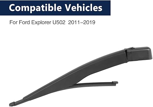 Miniatura 3 de X AUTOHAUX Juego de brazos de limpiaparabrisas trasero para Ford Explorer 2011-2019 11 pulgadas 11.220 in