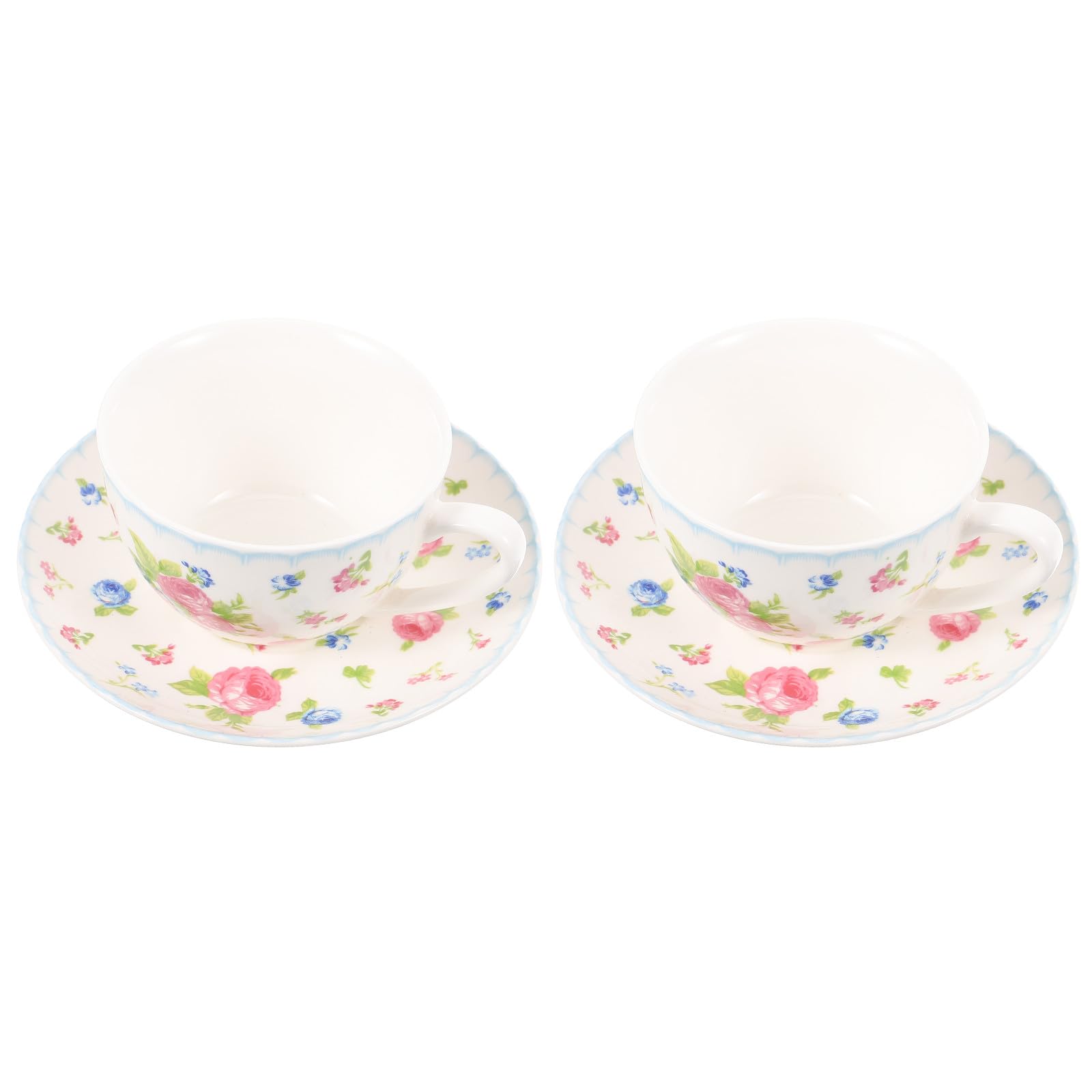 Set di Tazzine da Caffè in Bone China 150ml Design Retrò e Aspetto Delicato, Facile da Usare, per Celebrazioni e Regali di Inaugurazione Casa