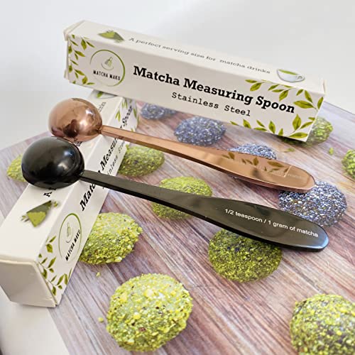 Matchamaku 1 Gram Matcha Measuring Spoon/Tea Power Scoop-Copper -Perfect For A Serving Size Stainless Steel #TOP6